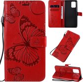 Mobigear Telefoonhoesje geschikt voor Samsung Galaxy S10 Lite Hoesje | Mobigear Butterfly Bookcase Portemonnee | Pasjeshouder voor 2 Pasjes | Telefoonhoesje voor Pinpas / OV Kaart / Rijbewijs - Rood
