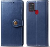 Mobigear Snap Button Bookcase Hoesje - Geschikt voor Samsung Galaxy A21s - Gsm case - Blauw