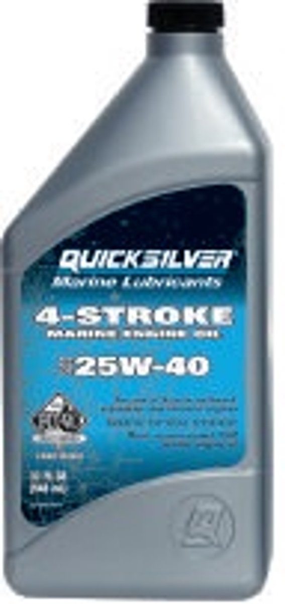 25W40 - 1L fles 4-takt Quicksilver Motorolie