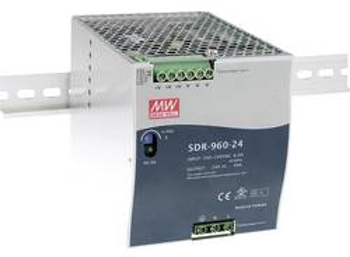 Mean Well SDR-960-48 DIN-rail netvoeding 48 V/DC 20 A 960 W Aantal uitgangen: 1 x Inhoud: 1 stuk(s)