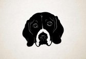 Wanddecoratie - Hond - Beagle 3 - S - 45x53cm - Zwart - muurdecoratie - Line Art