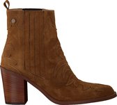 Notre-V Ah21 Enkellaarsjes - Enkelboots - Dames - Cognac - Maat 40