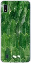 Samsung Galaxy A10 Hoesje Transparant TPU Case - Green Scales #ffffff