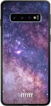 Samsung Galaxy S10 Hoesje TPU Case - Galaxy Stars #ffffff