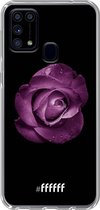 Samsung Galaxy M31 Hoesje Transparant TPU Case - Purple Rose #ffffff