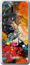 6F hoesje - geschikt voor Huawei P40 Pro+ -  Transparant TPU Case - Colourful Palette #ffffff