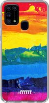 Samsung Galaxy M31 Hoesje Transparant TPU Case - Rainbow Canvas #ffffff