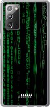 Samsung Galaxy Note 20 Hoesje Transparant TPU Case - Hacking The Matrix #ffffff