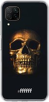 Huawei P40 Lite Hoesje Transparant TPU Case - Gold Skull #ffffff