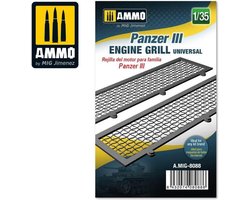 AMMO by Mig Jimenez Modelbouwpakket - AMMO MIG 8088 Panzer III Engine Grilles - Universal Resin onderdeel - 1:35 - Modelbouw