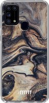 Samsung Galaxy M31 Hoesje Transparant TPU Case - Wood Marble #ffffff