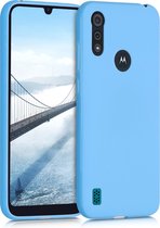 kwmobile telefoonhoesje voor Motorola Moto E6s - Hoesje voor smartphone - Back cover in mat lichtblauw