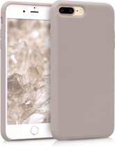 kwmobile telefoonhoesje geschikt voor Apple iPhone 7 Plus / iPhone 8 Plus - Hoesje met siliconen coating - Smartphone case in lichttaupe