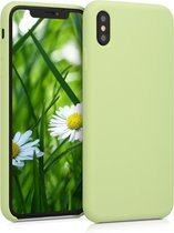 kwmobile telefoonhoesje voor Apple iPhone XS Max - Hoesje met siliconen coating - Smartphone case in pistache