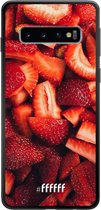Samsung Galaxy S10 Hoesje TPU Case - Strawberry Fields #ffffff