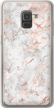 Samsung Galaxy A8 (2018) Hoesje Transparant TPU Case - Peachy Marble #ffffff