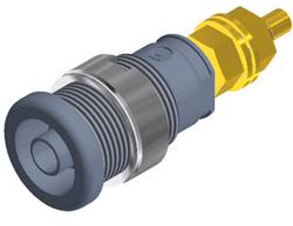 Hirschmann Test & Measurement SEB 2600 G M4 Veiligheids-labconnector, female Bus, inbouw verticaal Stift-Ø: 4 mm Grijs