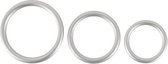 Siliconen Cock Ring Set - Metallic - Zilver - Sextoys - Cockringen - Toys voor heren - Penisring