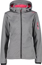 Cmp Softshelljas Zip Hood Dames Polyester Grijs/roze Maat 38