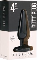 Butt Plug - Basic - 4 Inch - Black - Butt Plugs & Anal Dildos