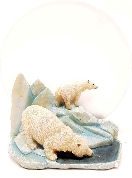 Maan oppervlakte erotisch bevel Ijsbeer decoratie beeld met sfeerlicht – waxinelichthouder met beelden ijsberen  decoratie | bol.com