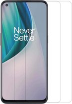 OnePlus Nord N10 5G écran protecteur en Glas - écran en Tempered Glass Protector - 2x