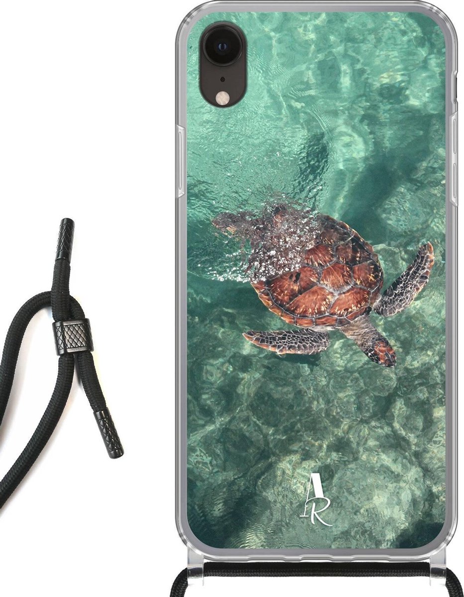 iPhone Xr hoesje met koord - Sea Turtle