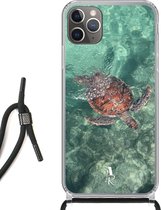 iPhone 11 Pro hoesje met koord - Sea Turtle