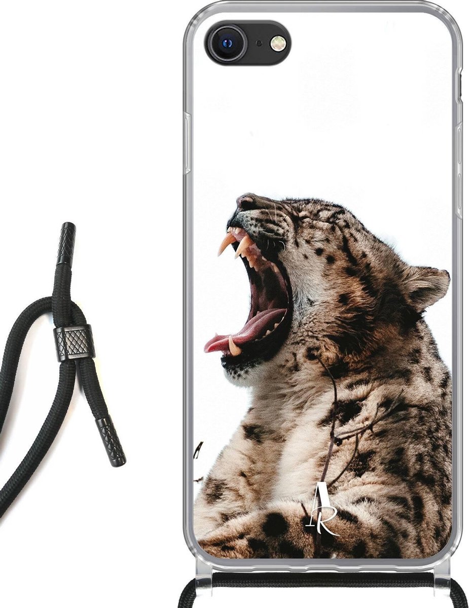 iPhone 8 hoesje met koord - Big Cat