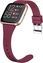 Shop4 - Fitbit Versa 2 Bandje - Siliconen Dun Donker Rood