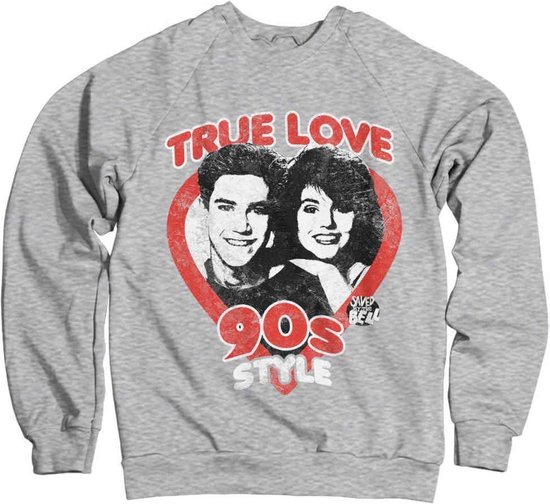 Saved By The Bell Sweater/trui -2XL- True Love 90's Style Grijs