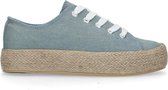 Sacha - Dames - Blauwe sneakers met touwzool - Maat 38