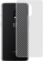 Voor OnePlus 7 IMAK PVC-koolstofvezeltextuur doorschijnende feelback-film (wit)