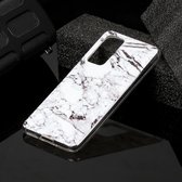 Voor Huawei P40 Marble Pattern Soft TPU beschermhoes (wit)