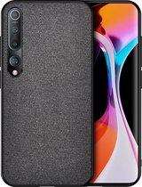 Voor Xiaomi Mi 10 schokbestendige stoffen textuur PC + TPU beschermhoes (zwart)