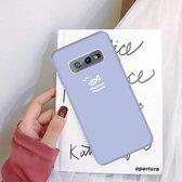 Voor Galaxy S10 Little Fish Pattern Frosted TPU beschermhoes (lichtpaars)