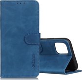 Voor Galaxy S10 Lite / A91 KHAZNEH retro textuur PU + TPU horizontale flip lederen tas met houder & kaartsleuven & portemonnee (blauw)