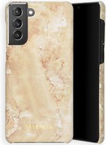 Selencia Maya Fashion Backcover Samsung Galaxy S21 Plus hoesje - Marble Sand