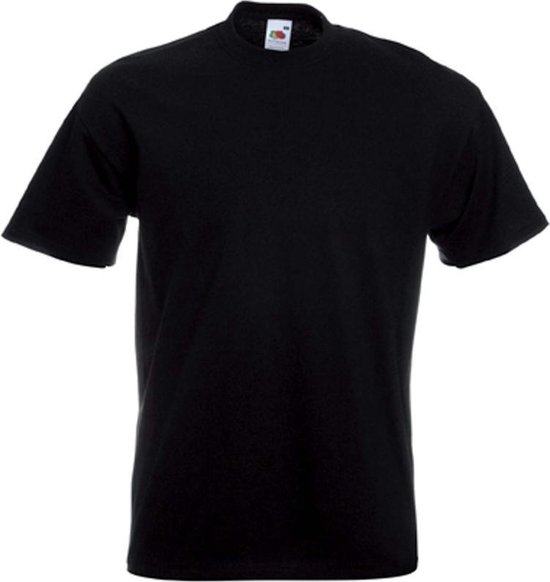 Set van 4x stuks basic zwarte t-shirt voor heren - voordelige katoenen shirts - Regular fit, maat: S (36/48)