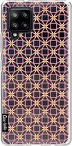 Casetastic Samsung Galaxy A42 (2020) 5G Hoesje - Softcover Hoesje met Design - Geometric Lines Sweet Print