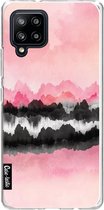 Casetastic Samsung Galaxy A42 (2020) 5G Hoesje - Softcover Hoesje met Design - Pink Mountains Print