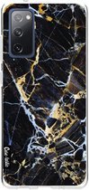 Casetastic Samsung Galaxy S20 FE 4G/5G Hoesje - Softcover Hoesje met Design - Black Gold Marble Print