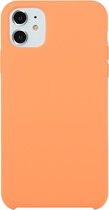 Voor iPhone 11 Effen kleur Effen siliconen schokbestendig hoesje (Papaya)