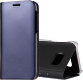 Voor Galaxy A7 (2017) / A720 Galvaniserende spiegel Horizontale flip lederen tas met houder (zwart)