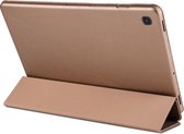 Koeienhuid textuur horizontale flip lederen tas voor Galaxy Tab S5E 10.5 T720 / T725, met houder (goud)