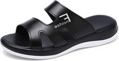Comfortabele zachte platte bodem antislip strand sandalen slippers voor dames (kleur: zwart maat: 38)