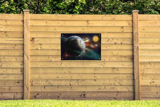 Affiche de jardin Meteorite Crashes Toile en vrac 90x60 cm - Toile de jardin / Toile d'extérieur / Peintures pour l'extérieur (décoration de jardin)