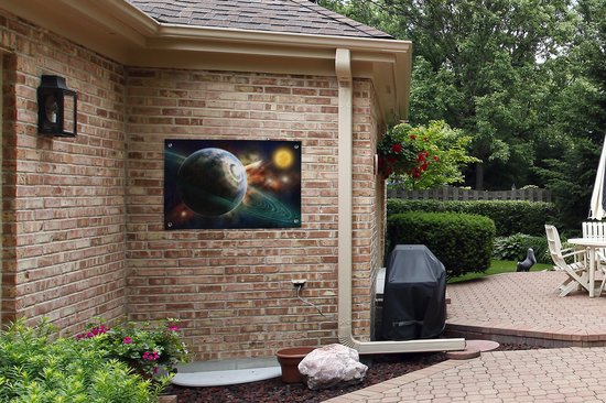 Affiche de jardin Meteorite Crashes Toile en vrac 90x60 cm - Toile de jardin / Toile d'extérieur / Peintures pour l'extérieur (décoration de jardin)