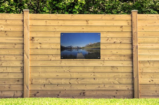 L'échafaudage à Lai da Vons affiche de jardin 90x60 cm - Toile de jardin / Toile d'extérieur / Peintures d'extérieur (décoration de jardin)