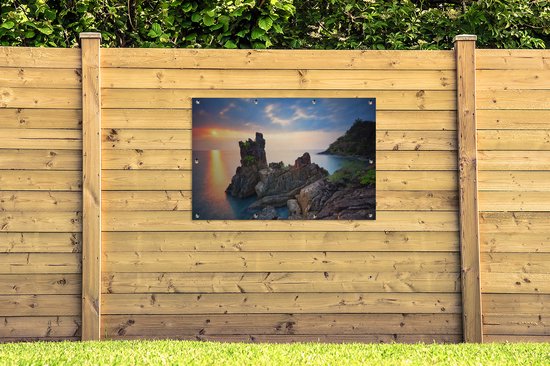 Affiche de jardin Le Cape Chai Chet lors d'un coucher de soleil à Ko Chang 120x80 cm - Toile de jardin / Toile d'extérieur / Peintures d'extérieur (décoration de jardin)